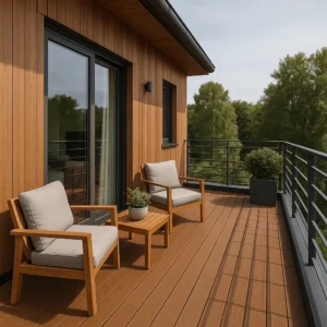 کفپوش پوب پلاست استفاده شده در بالکن