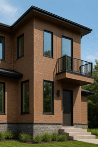 نما پوش چوب پلاست استفاده شده در نمای ویلا